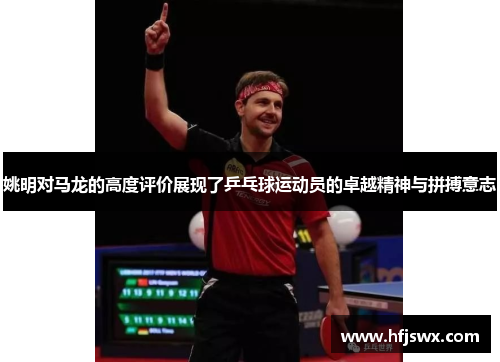 姚明对马龙的高度评价展现了乒乓球运动员的卓越精神与拼搏意志